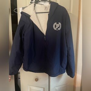 PINK Navy Blue Zip-up Jacket